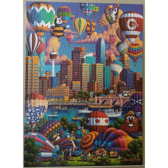 Dowdle Above Calgary 1000 pc Eric Dowdle Complete Hot Air Balloons 2022 - Picture 5 of 7